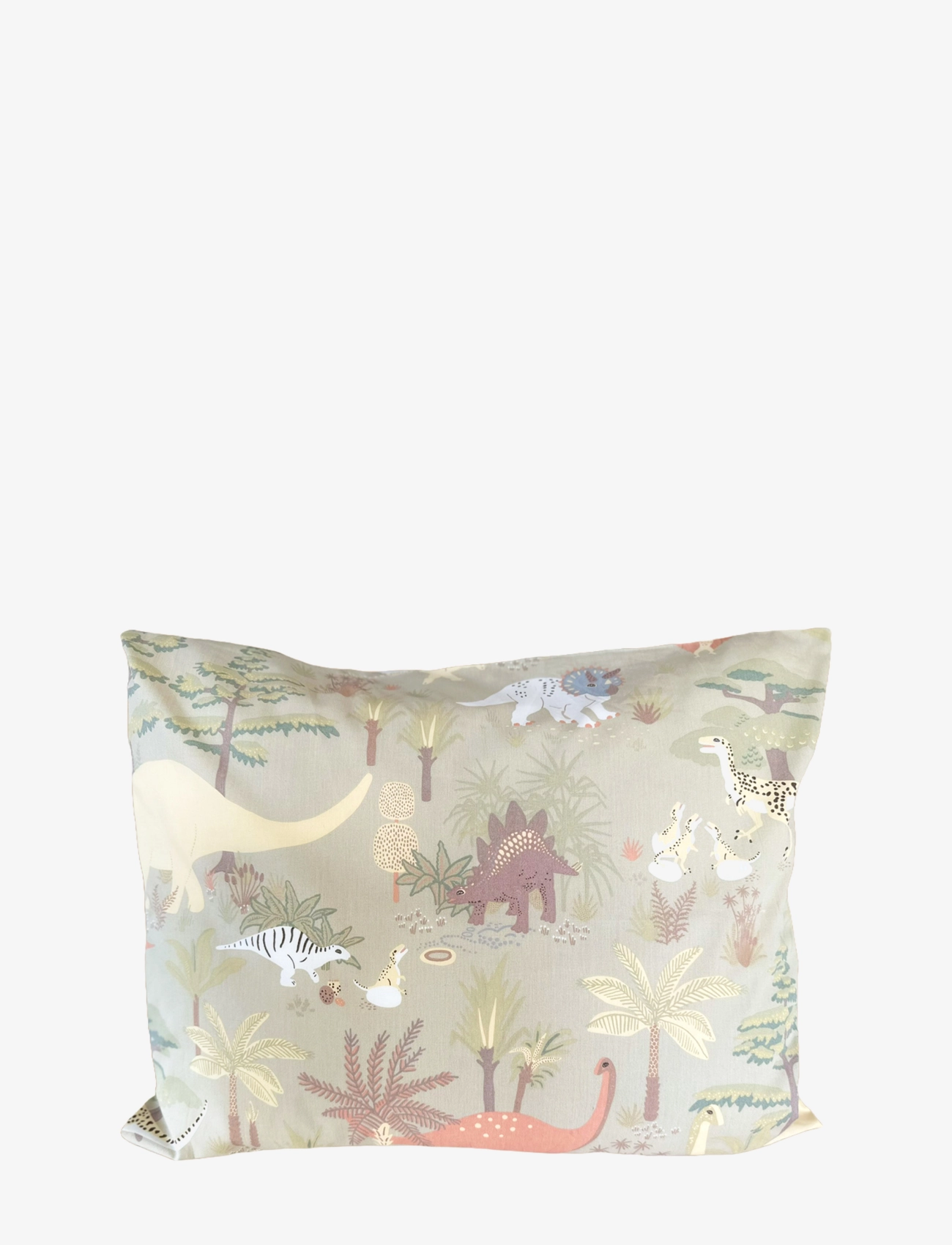 Majvillan Dinosaur Vibes Green Pillow Case 50X60 Cm, Pudebetræk, Grøn, Str: 50X60CM