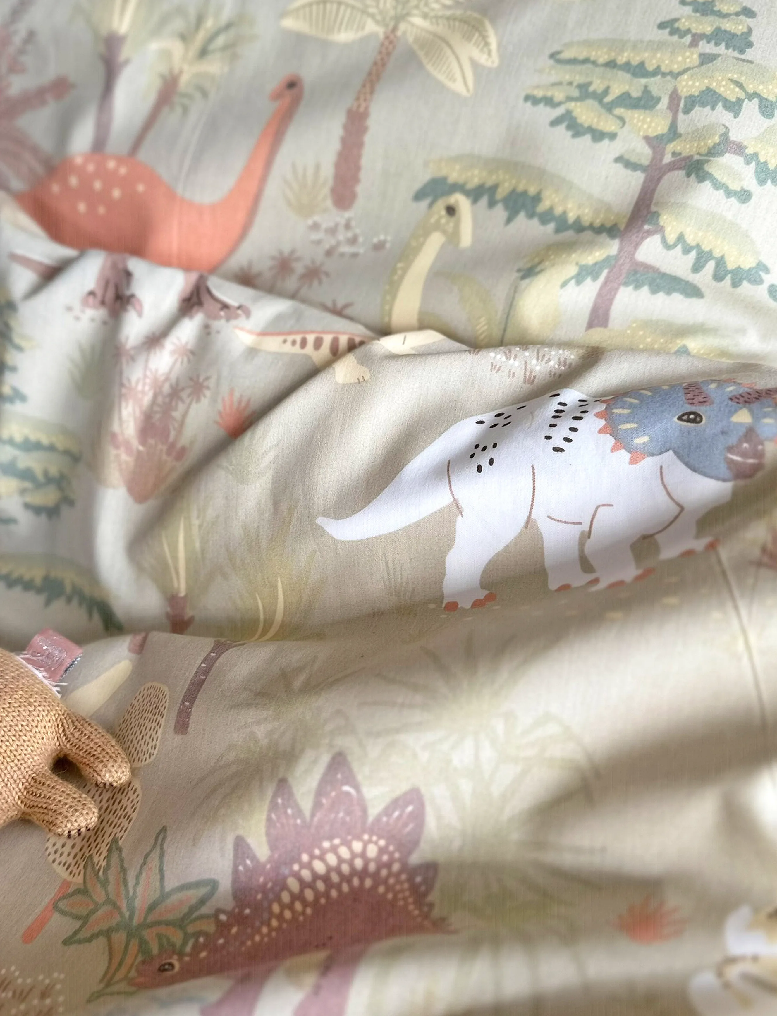 Majvillan Dinosaur Vibes Green Pillow Case 50X60 Cm, cm, Sleep Time, Grün - Cases, Kinder