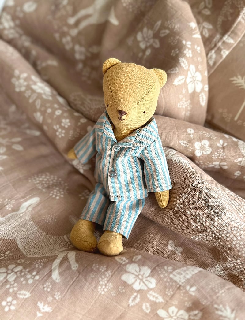 Majvillan - Summer fields brown muslin blanket 110x110 cm - mulldecken - brown - 2