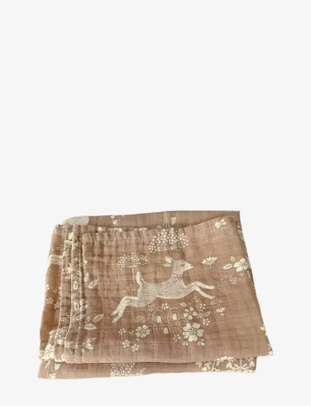 Majvillan - Summer fields brown muslin blanket 130x180 cm - mulldecken - brown - 2