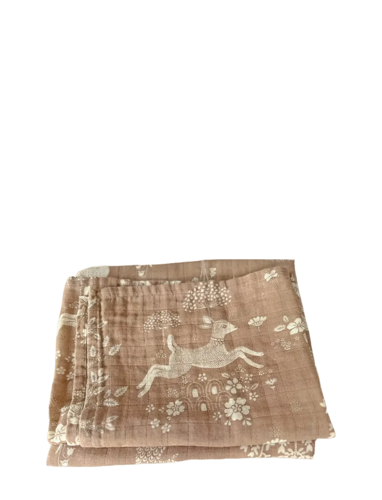 Majvillan - Summer fields brown muslin blanket 130x180 cm - kocyki muślinowe - brown - 2