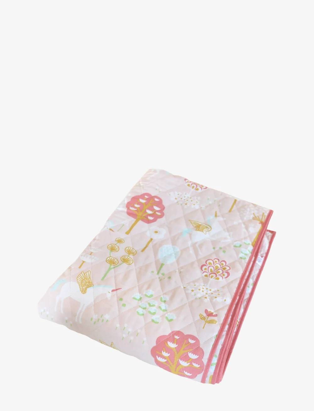 Majvillan - True Unicorns pink padded quilted blanket 130x180 cm - tekid - pink - 0