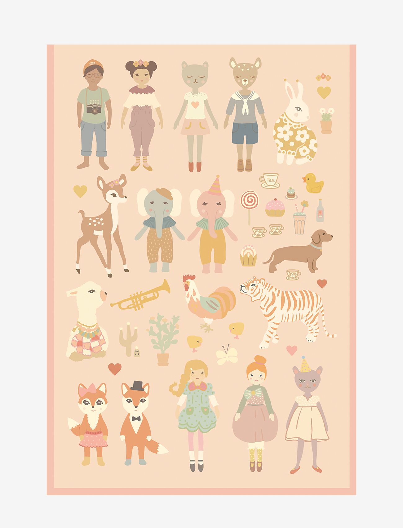 Majvillan - Majvillan Wallstickers - vægklistermærker med dyr - multi - 1