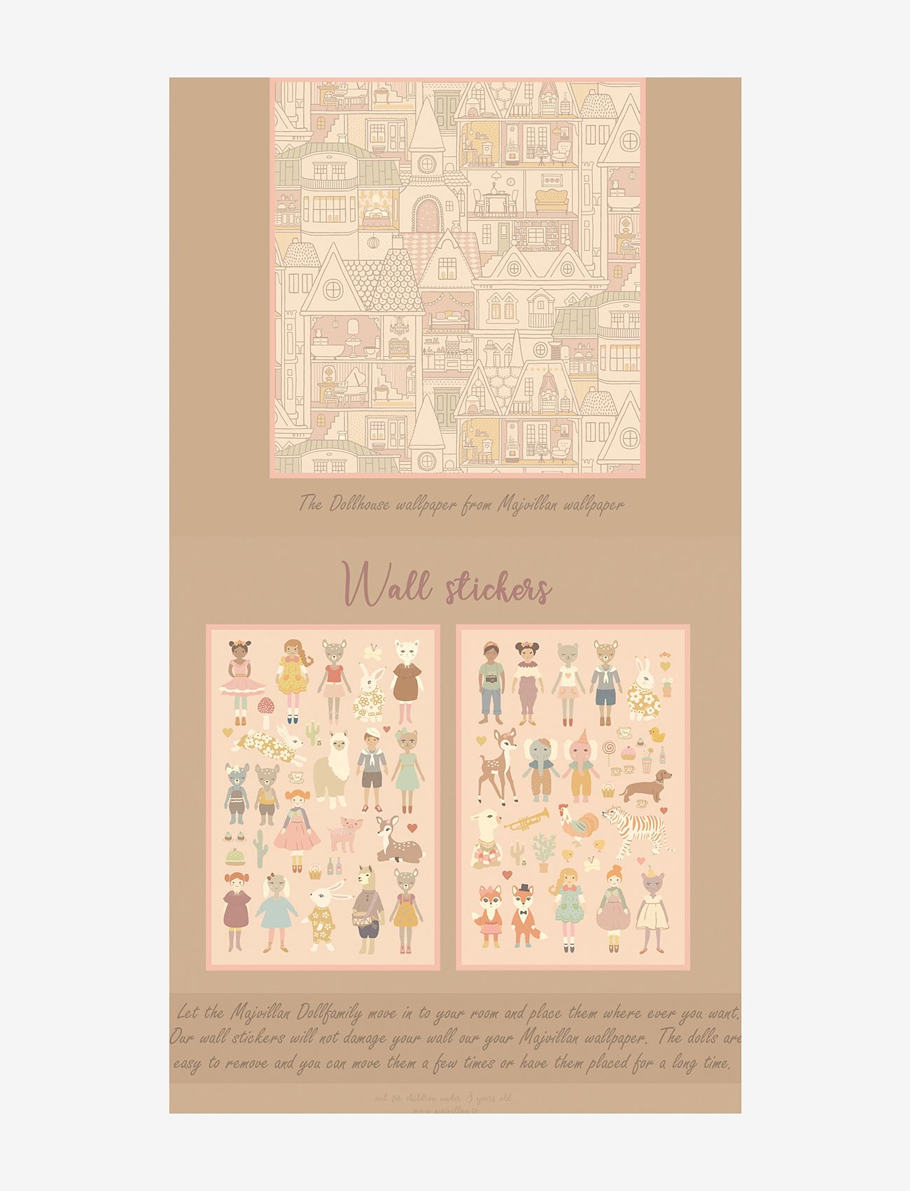 Majvillan - Majvillan Wallstickers - vægklistermærker med dyr - multi - 3