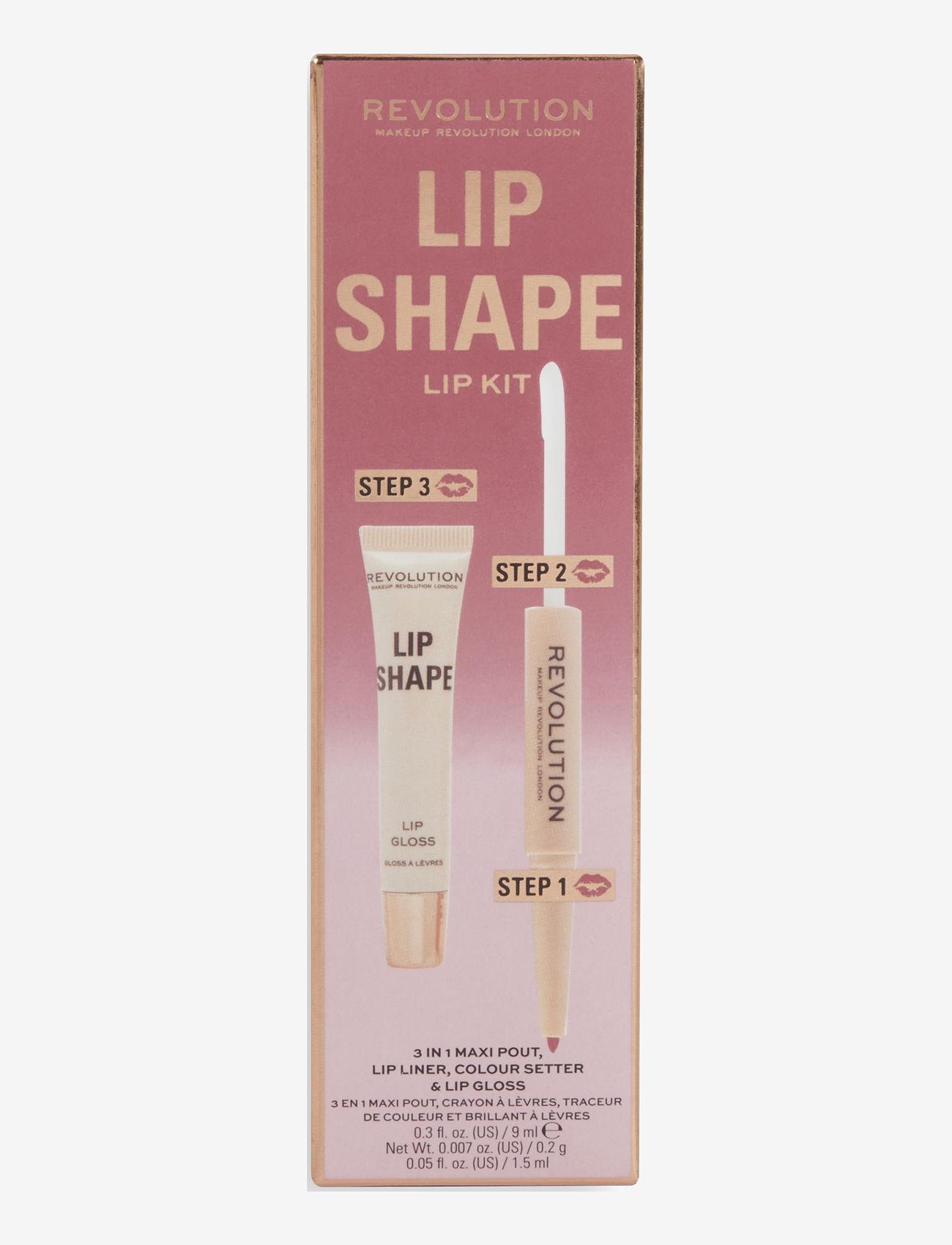 Makeup Revolution - Revolution Lip Shape Kit Rose Pink - under 200 kr - rose pink - 1