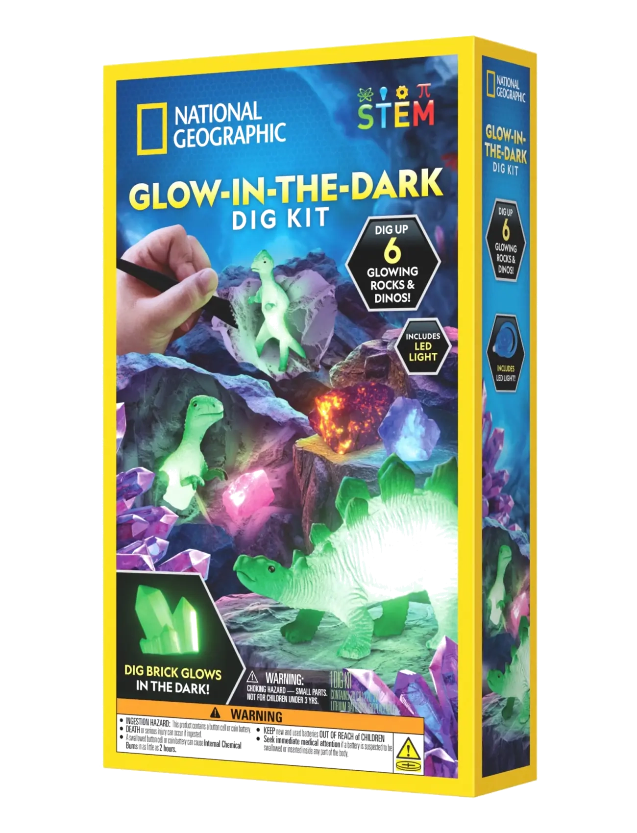 National Geographic National Geographic Glow In The Dark Dino Dig Kit - Eksperimenter og videnskab - MULTI / multi