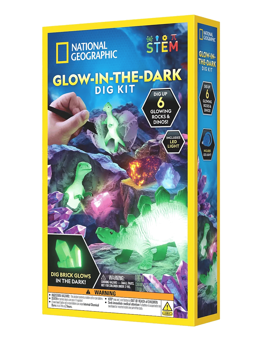 National Geographic - National Geographic Glow In The Dark Dino Dig Kit - experiment & vetenskap - multi - 1