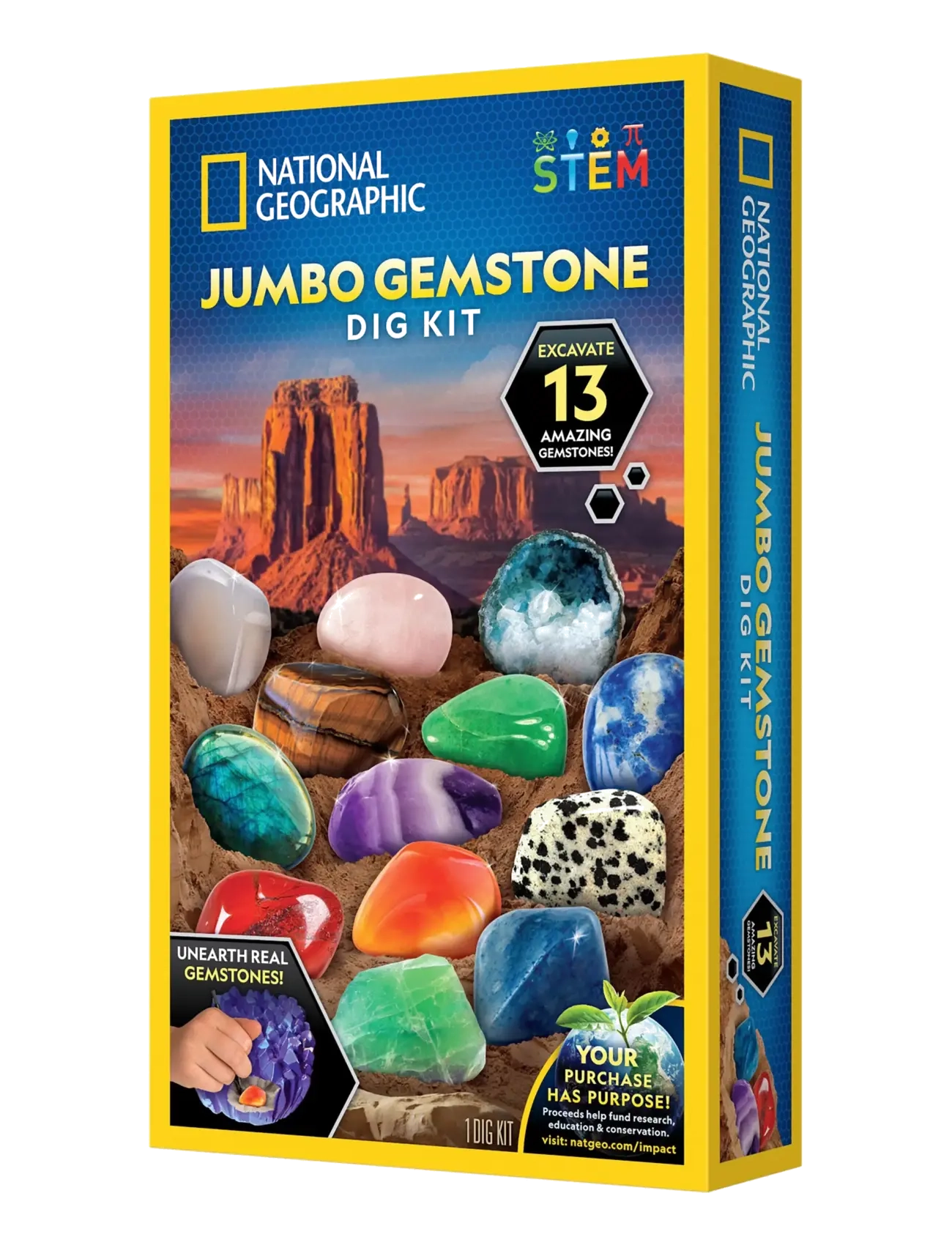 National Geographic National Geographic Jumbo Gemstone Dig Kit - Eksperimenter og videnskab - MULTI / multi