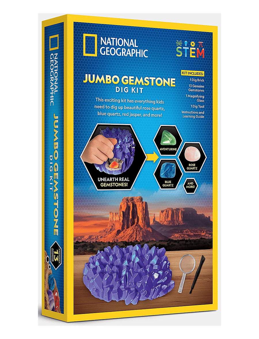 National Geographic - National Geographic Jumbo Gemstone Dig Kit - experiment & vetenskap - multi - 1