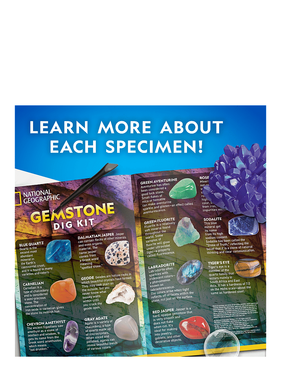 National Geographic - National Geographic Jumbo Gemstone Dig Kit - experiment & vetenskap - multi - 2