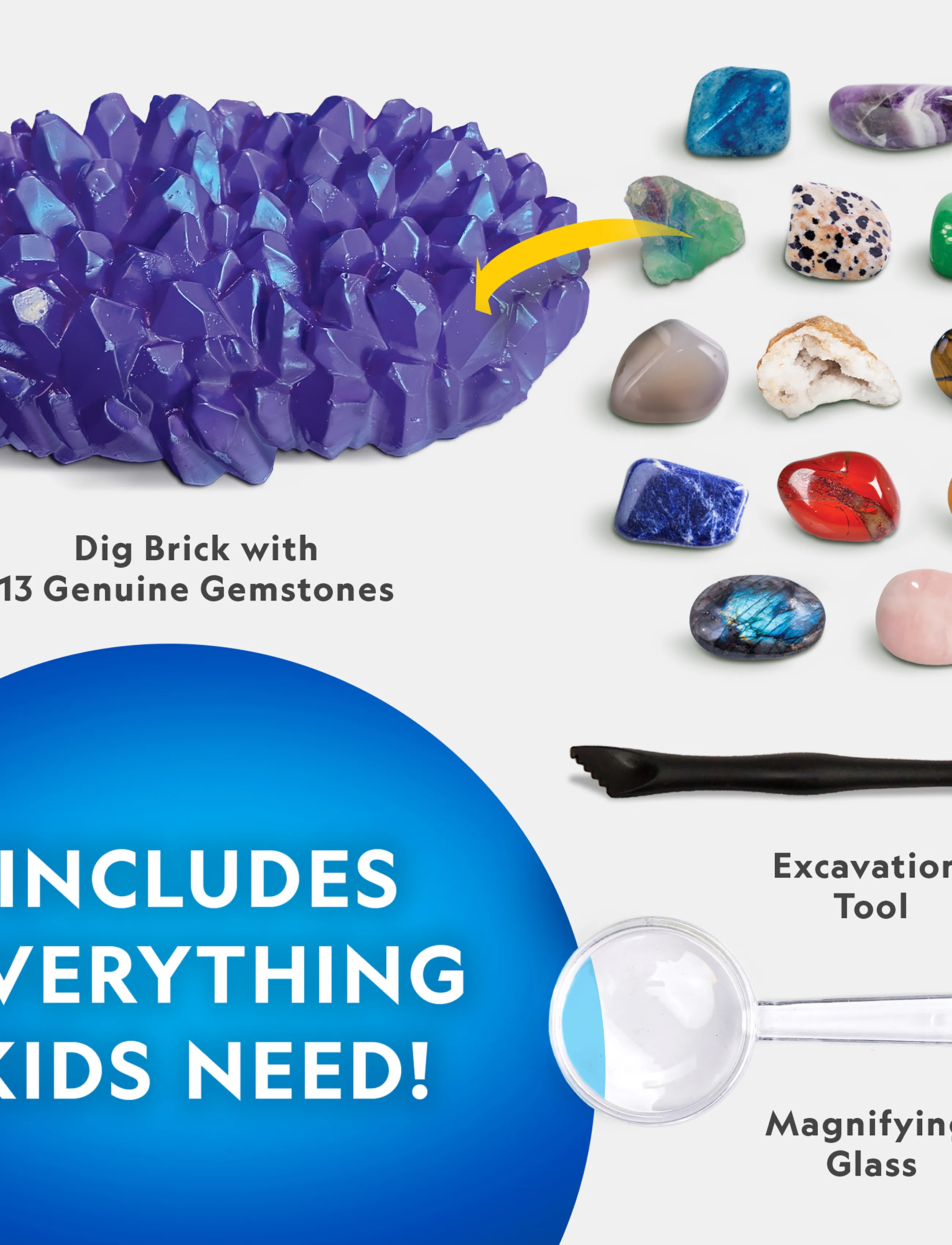 National Geographic - National Geographic Jumbo Gemstone Dig Kit - multi - 3