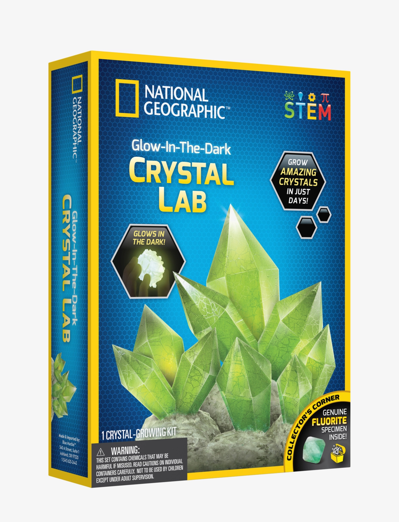 National Geographic Glow In Dark Crystal Growing, Børn, Experiments And Science, Multi/mønstret, Str: ONE SIZE