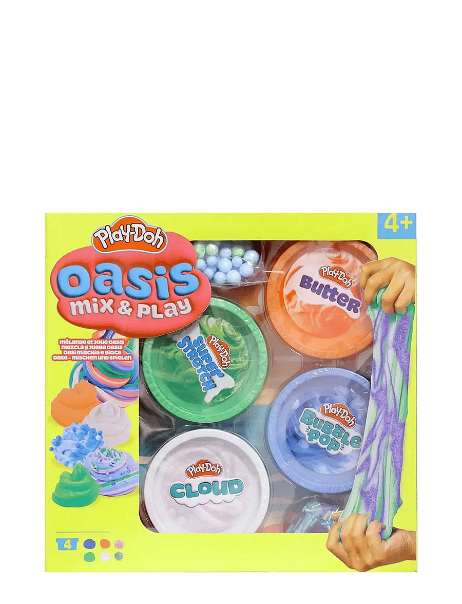 Maki Play Dough - Play-Doh Oasis Mix & Play 4 pack - leklera - multi - 0
