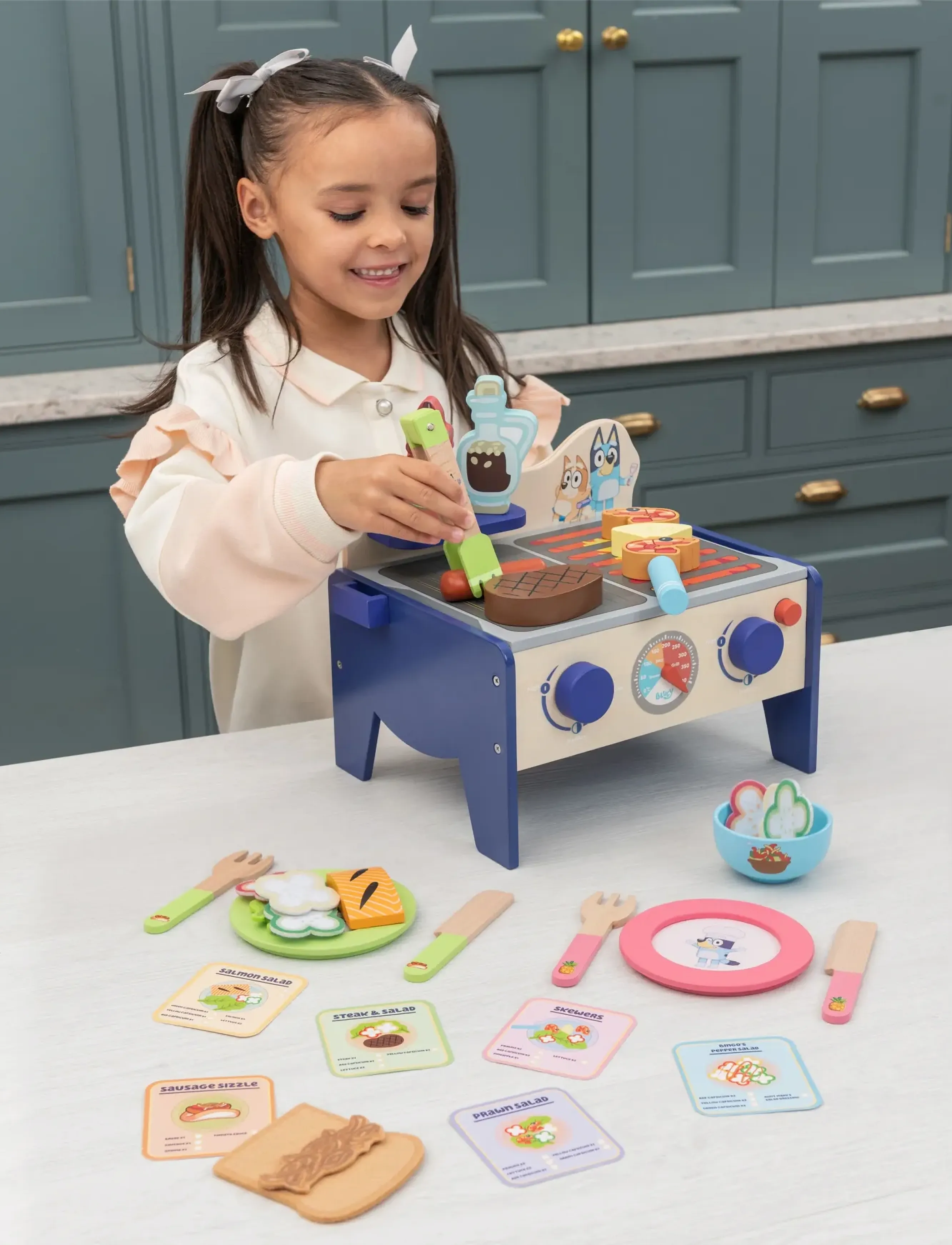 Bluey Bluey Tabletop Bbq, One Size, Multi/patterned, Legetøjskøkkener Og Tilbehør > Tilbehør Til Legetøjskøkkener, Børn
