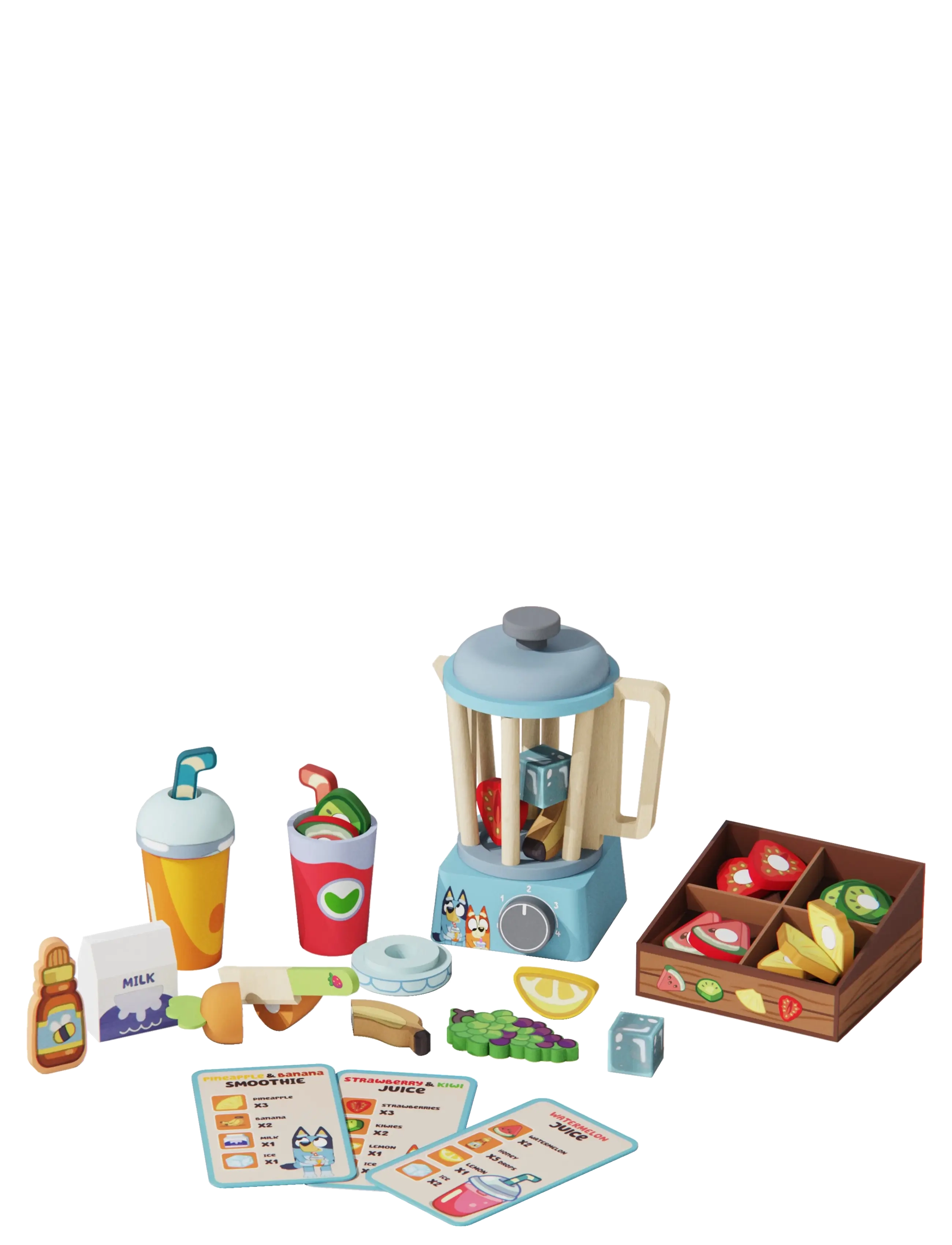 Bluey Bluey Smoothie Set, One Size, Multi/patterned, Legetøjskøkkener Og Tilbehør > Tilbehør Til Legetøjskøkkener, Børn