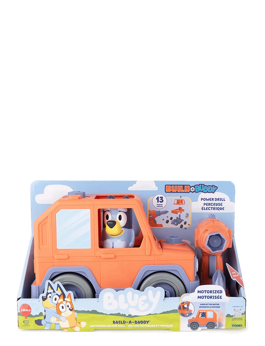 Bluey - Bluey Build A Buddy Motorized Car & Drill - leksaksbilar - multi - 1