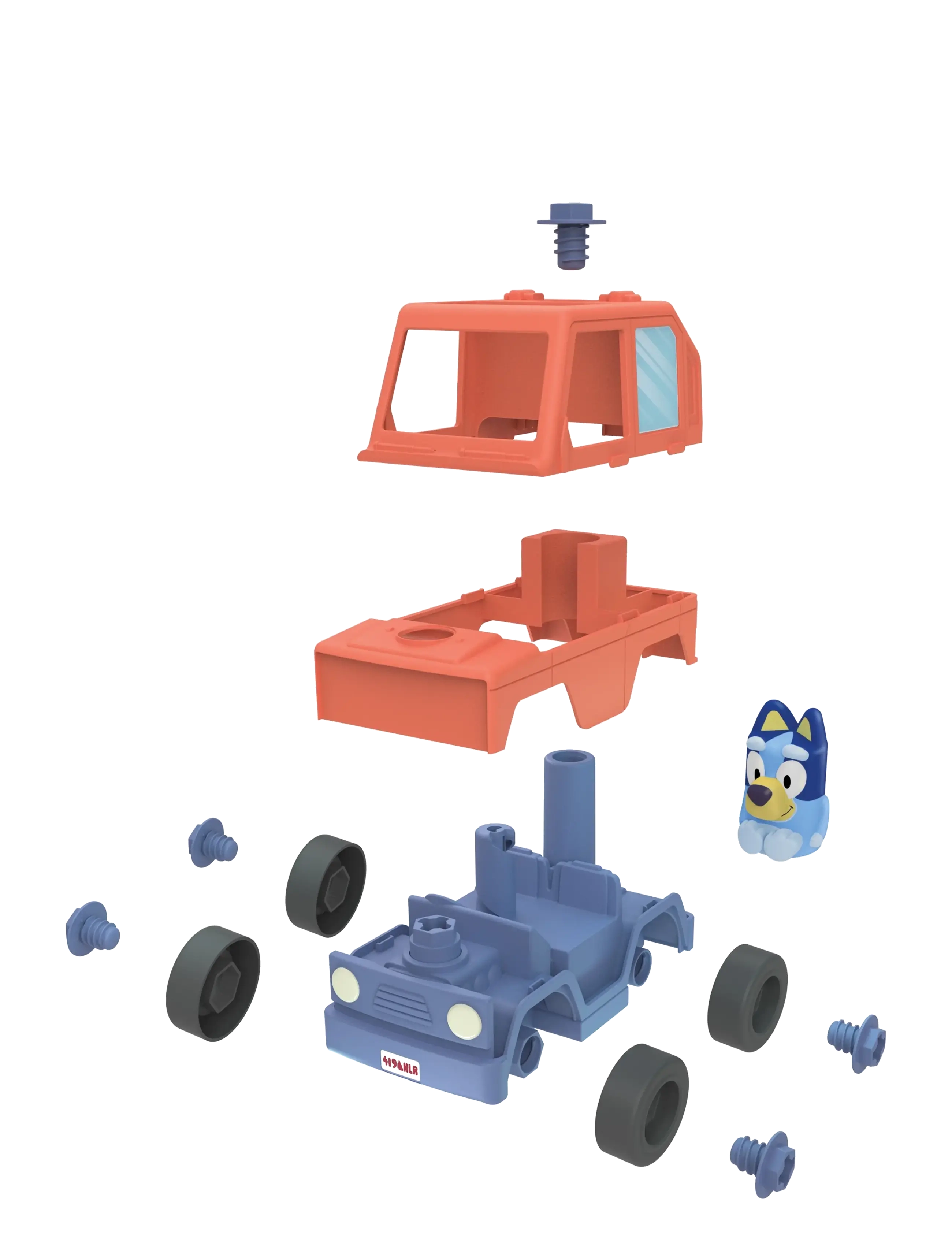 Bluey - Bluey Build A Buddy Motorized Car & Drill - leksaksbilar - multi - 4