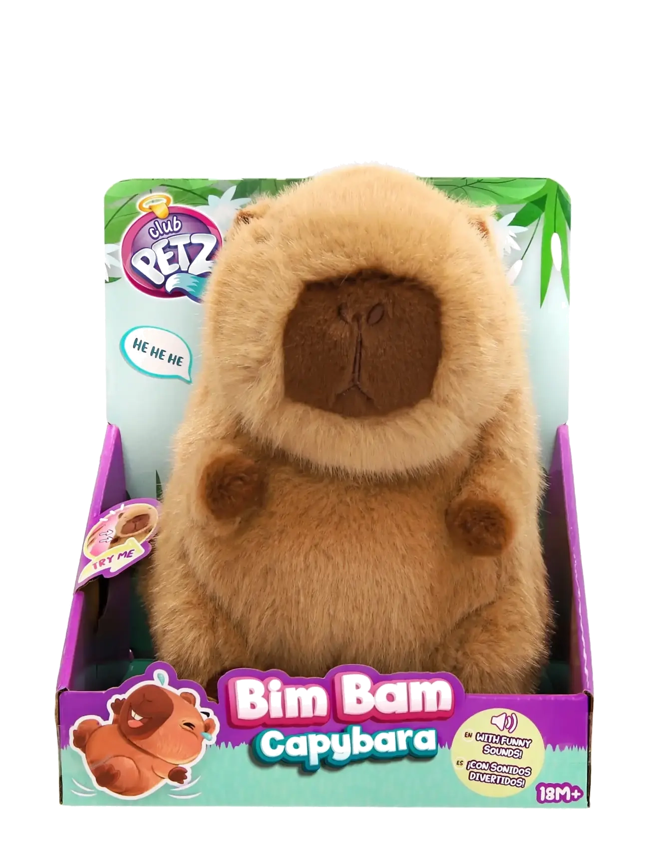 MAKI Club Petz Bim Bam Capybara 16cm, One Size, Brown, Interaktive Dyr Og Robotter > Interaktive Dyr, Børn