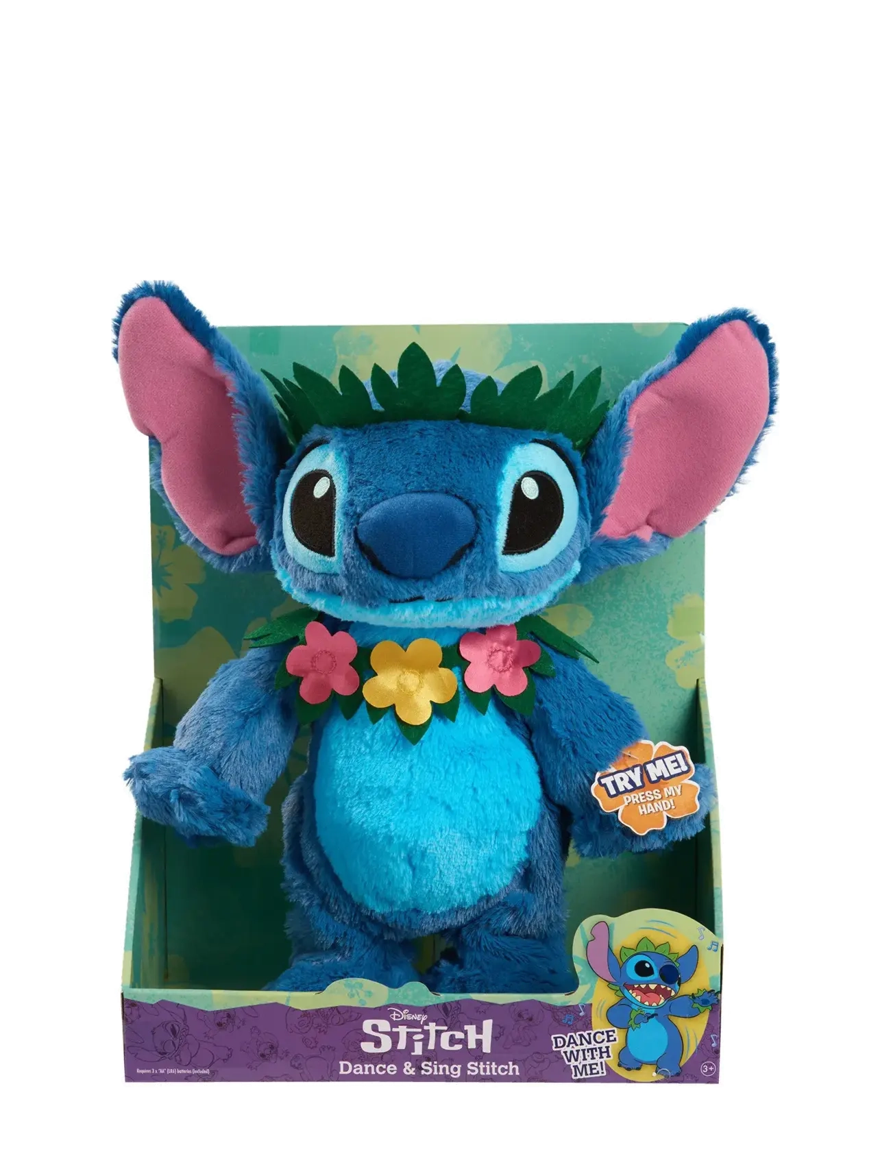 Lilo & Stitch - Disney Stitch Dance & Sing Feature Plush 38 cm - tøjdyr - muti - 3
