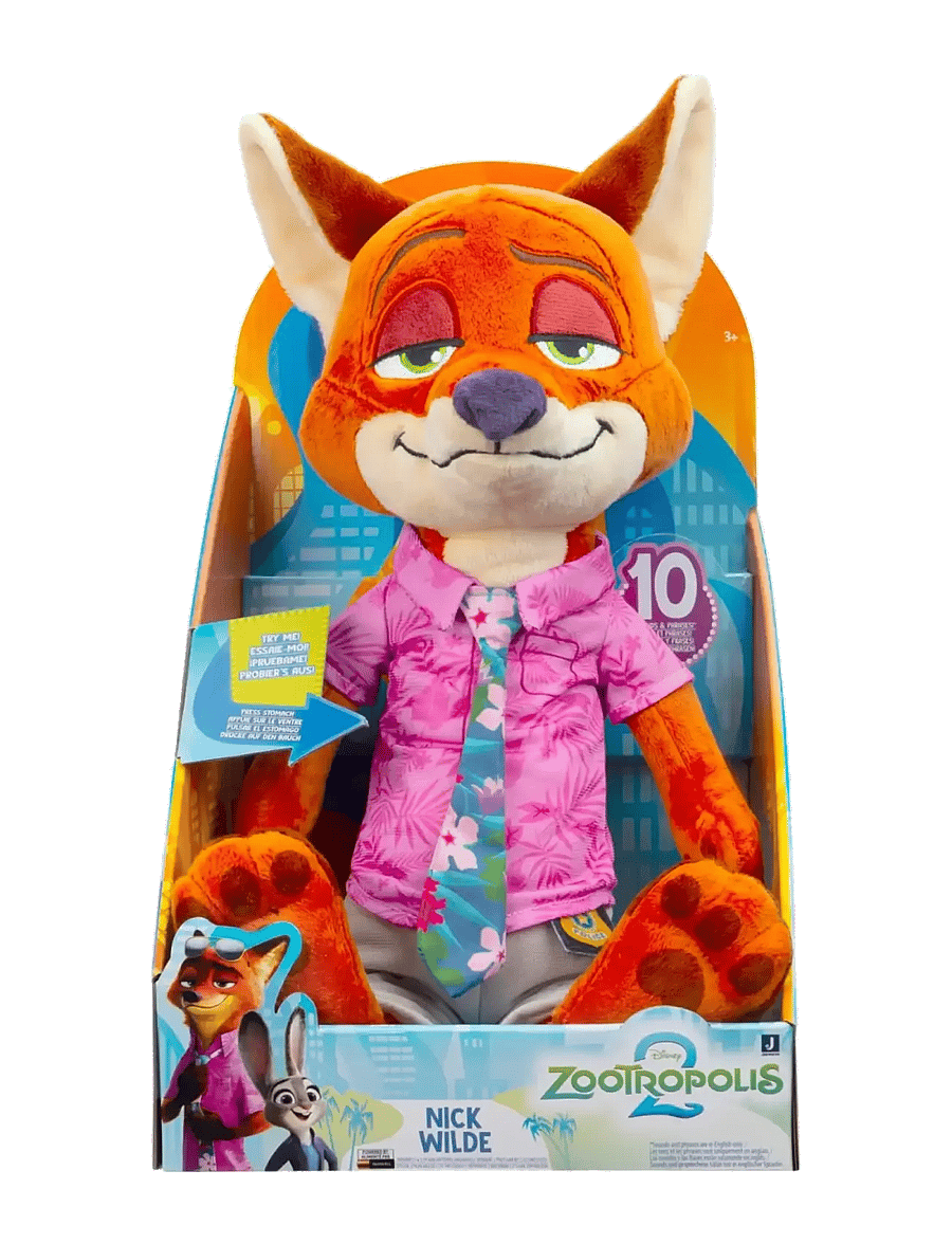Zootropolis - Zootropolis Feature Plush 35 CM - Nick Wilde - interaktive dyr - muti - 0