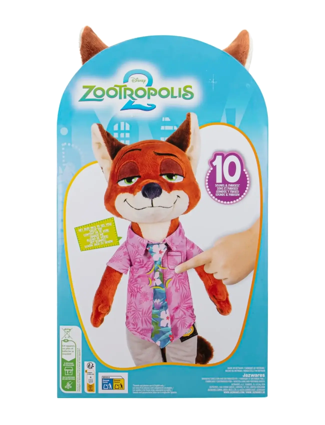 Zootropolis  - Zootropolis Feature Plush 35 CM - Nick Wilde - vuorovaikutteiset eläimet - muti - 1