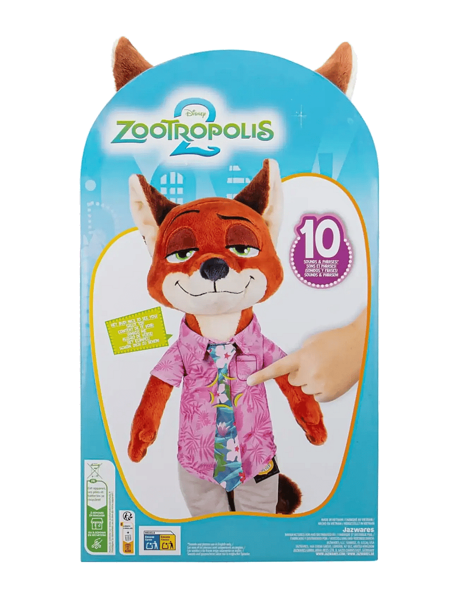 Zootropolis - Zootropolis Feature Plush 35 CM - Nick Wilde - interaktive dyr - muti - 1