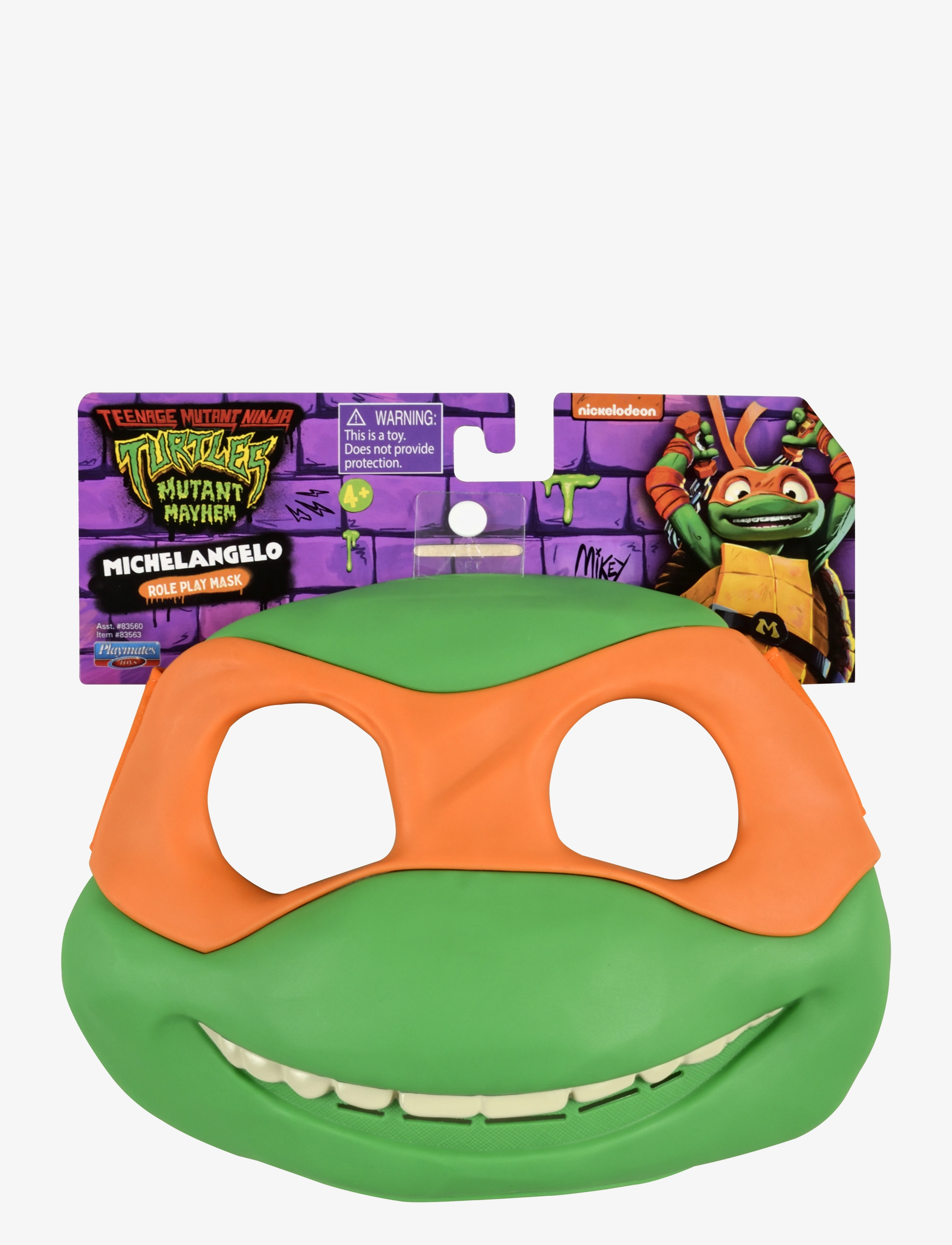 Ninja Turtles Turtles Mutant Mayhem Michelangelo Mask, One Size, Multi/patterned, Kostumer & Tilbehør > Tilbehør Til Kostumer, Børn