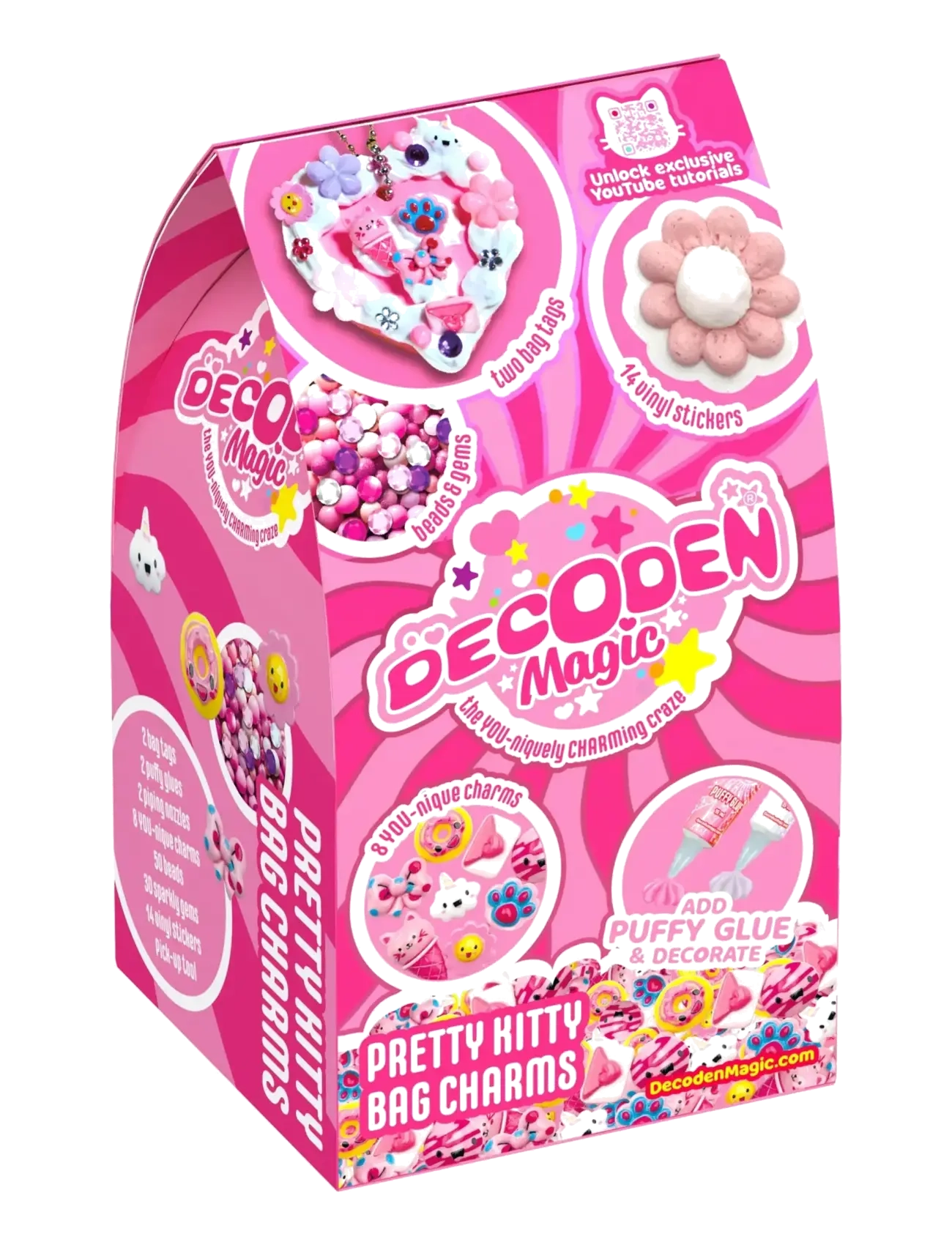 MAKI Decoden Magic Mini Pretty Kitty Bag Charms, One Size, Pink, Håndværk > Håndværkssæt, Børn