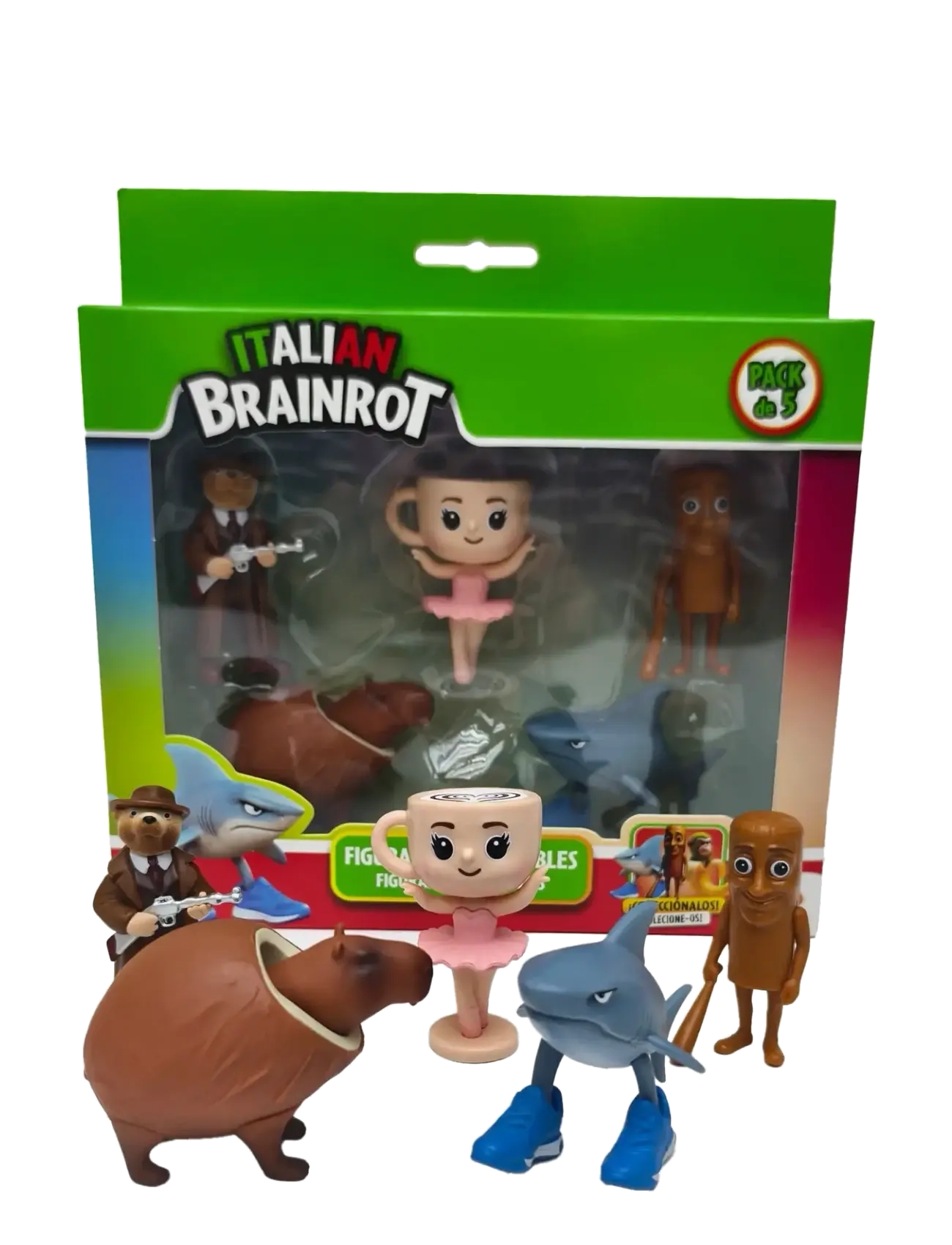 MAKI - Brainrot 5 Figures Pack, 5 cm - actionfigurer - multi - 1