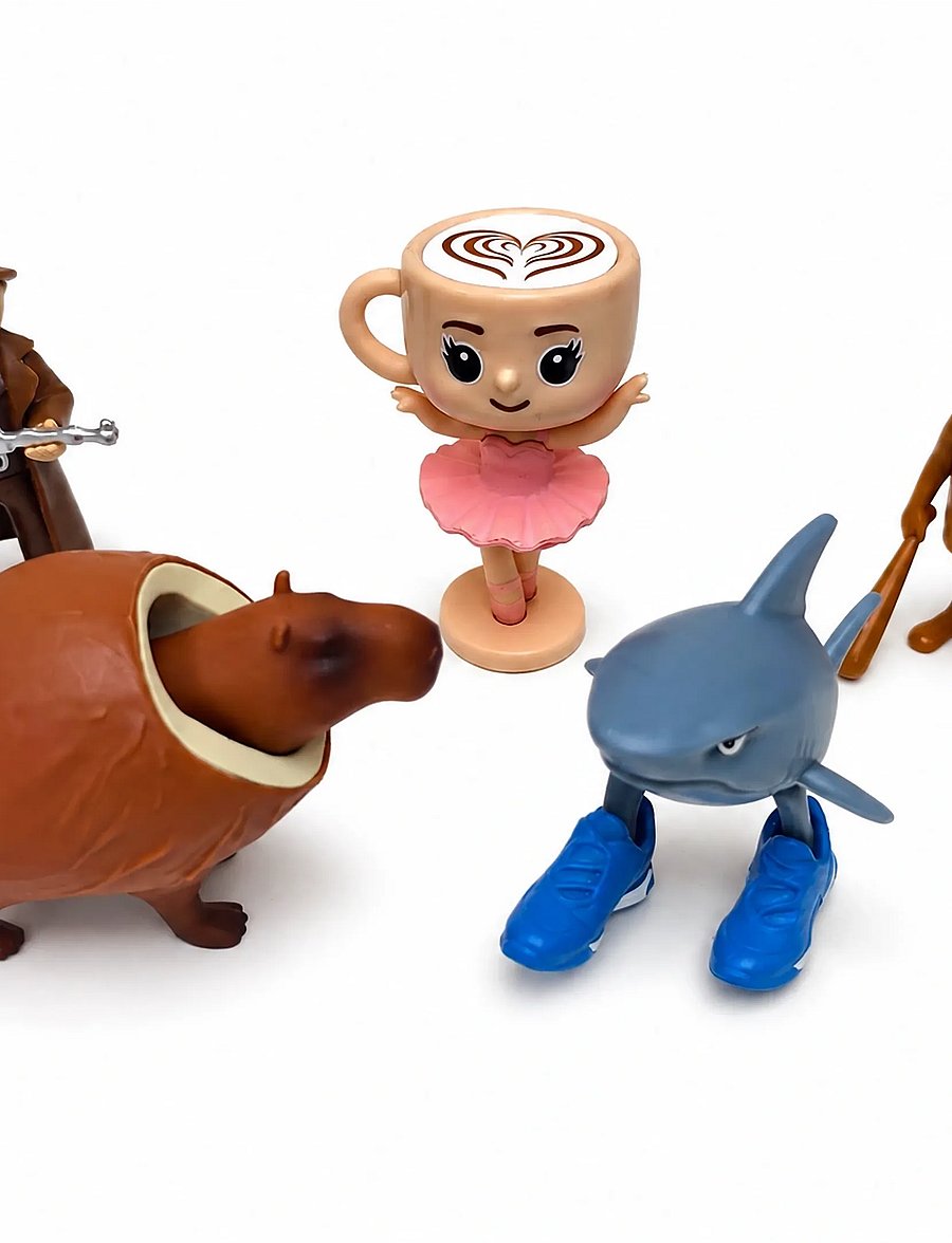 MAKI - Brainrot 5 Figures Pack, 5 cm - actionfigurer - multi - 4