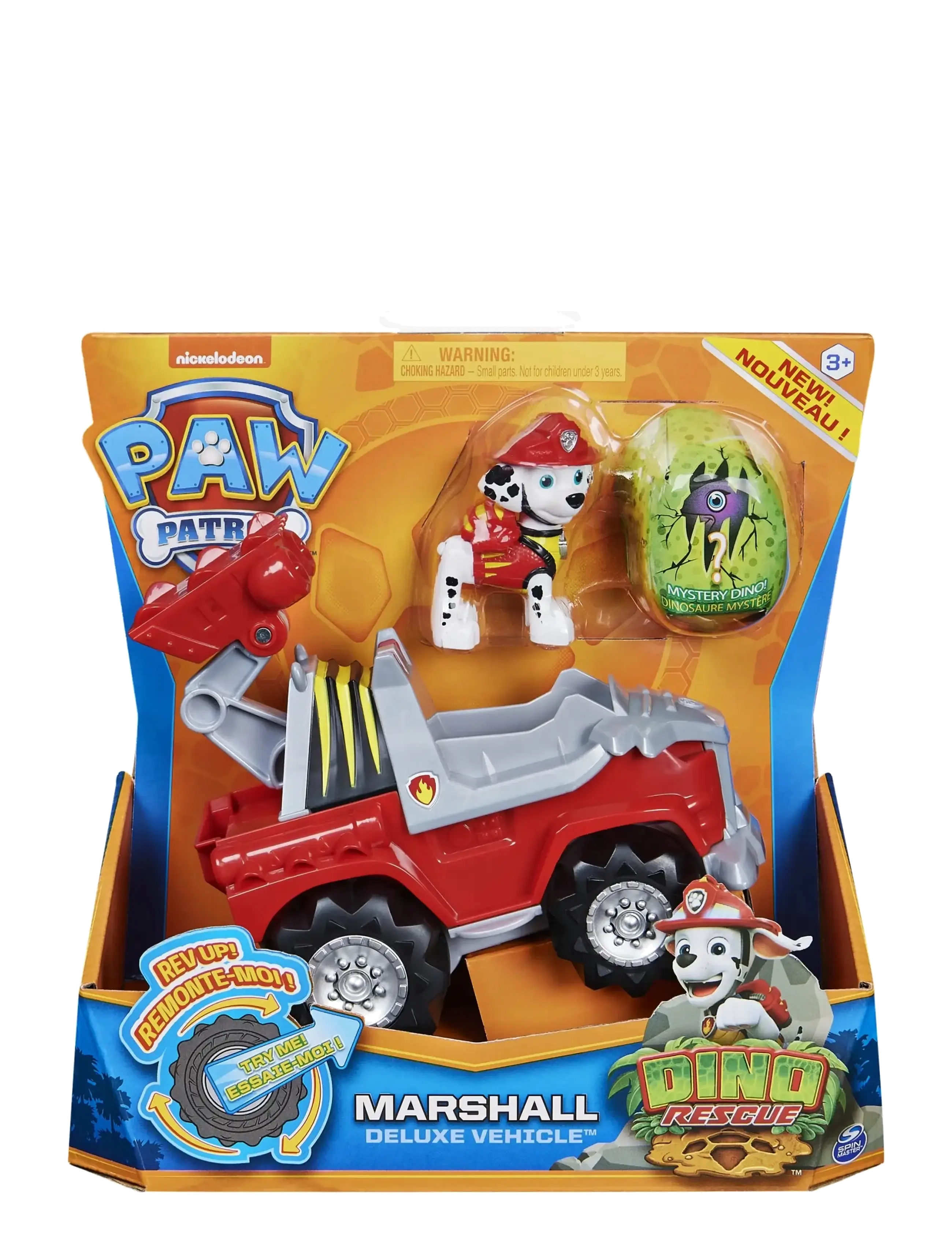 Paw Patrol Paw Patrol Dino Deluxe Vehicles Marshall - MAKI - MUTI / red