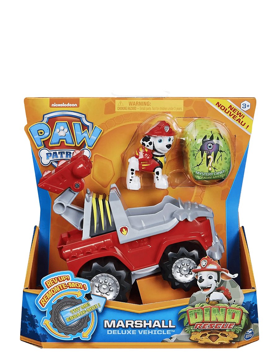 Paw Patrol - Paw Patrol Dino Deluxe Vehicles Marshall - karakterer fra filmer og eventyr - muti - 0