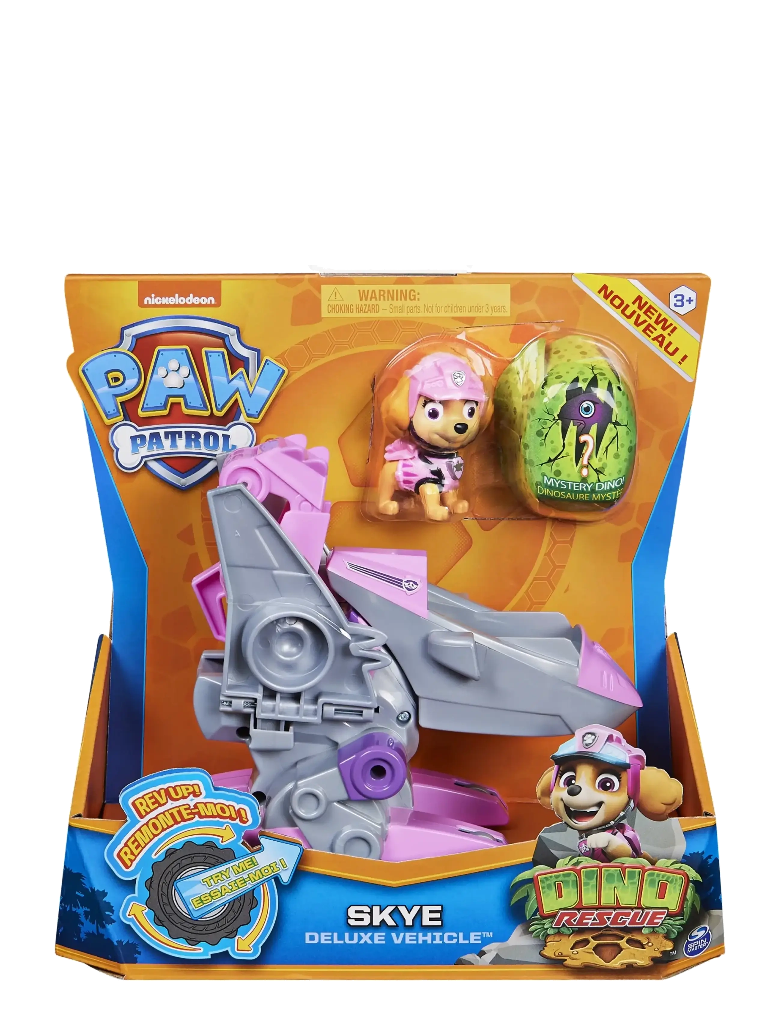 Paw Patrol Paw Patrol Dino Deluxe Vehicles Skye, One Size, Pink, Legesæt Og Actionfigurer > Film- Og Eventyrfigurer, Børn