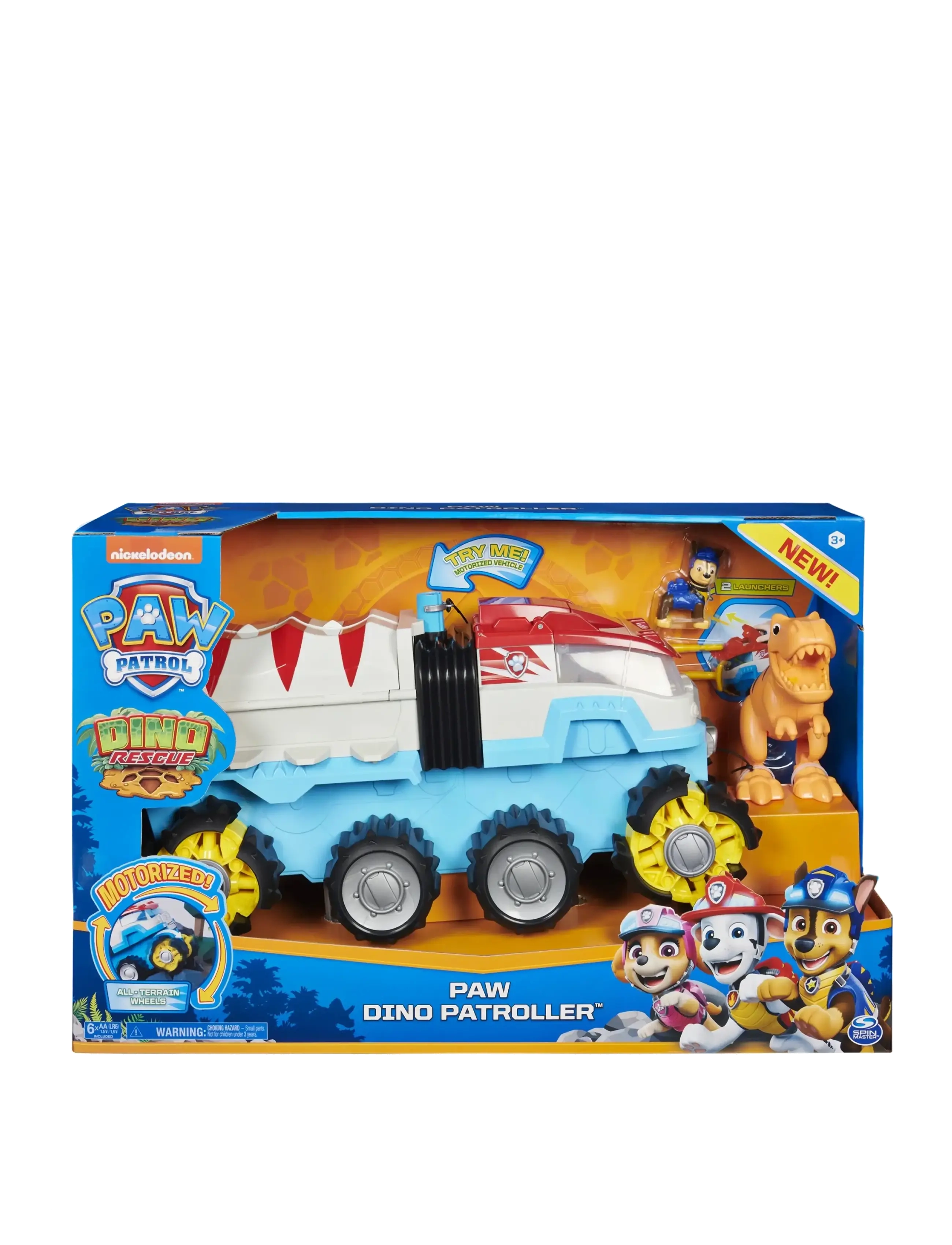 Paw Patrol Paw Patrol Dino Patroller Team Vehicle, One Size, Multi/patterned, Legesæt Og Actionfigurer > Film- Og Eventyrfigurer, Børn
