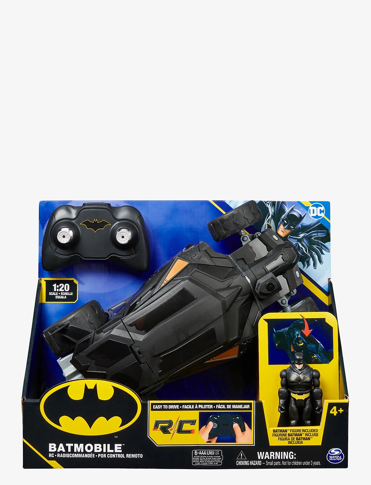 Batman - Batman Batmobile RC 1:20 - radiostyrda leksaker - multi - 0