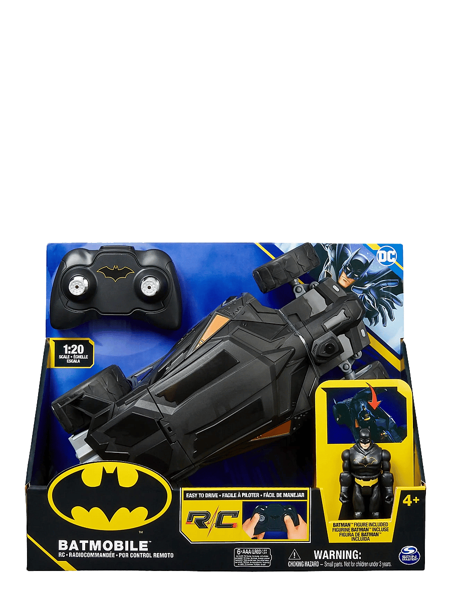 Batman - Batman Batmobile RC 1:20 - radiostyrda leksaker - multi - 0
