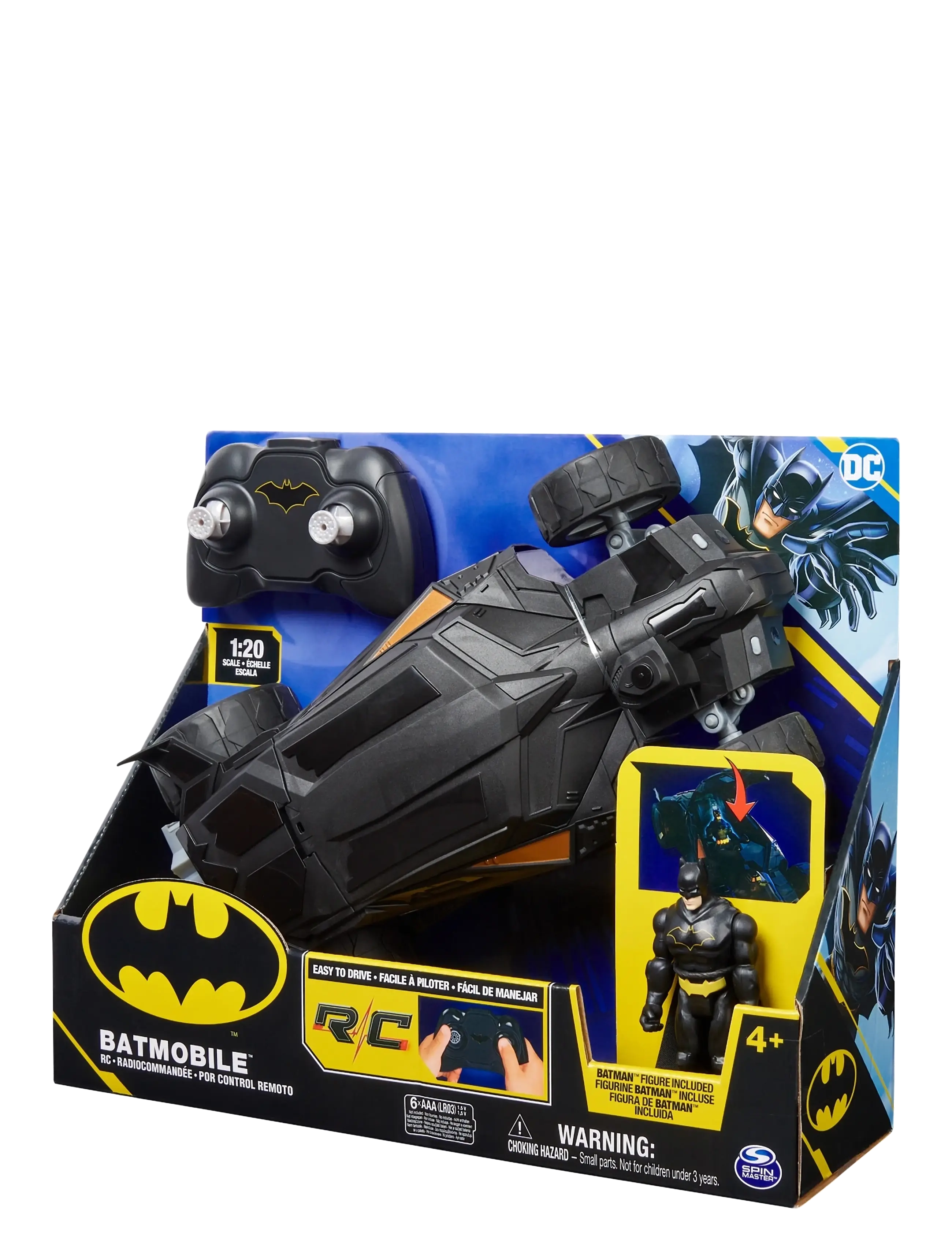 Batman - Batman Batmobile RC 1:20 - radiostyrda leksaker - multi - 4
