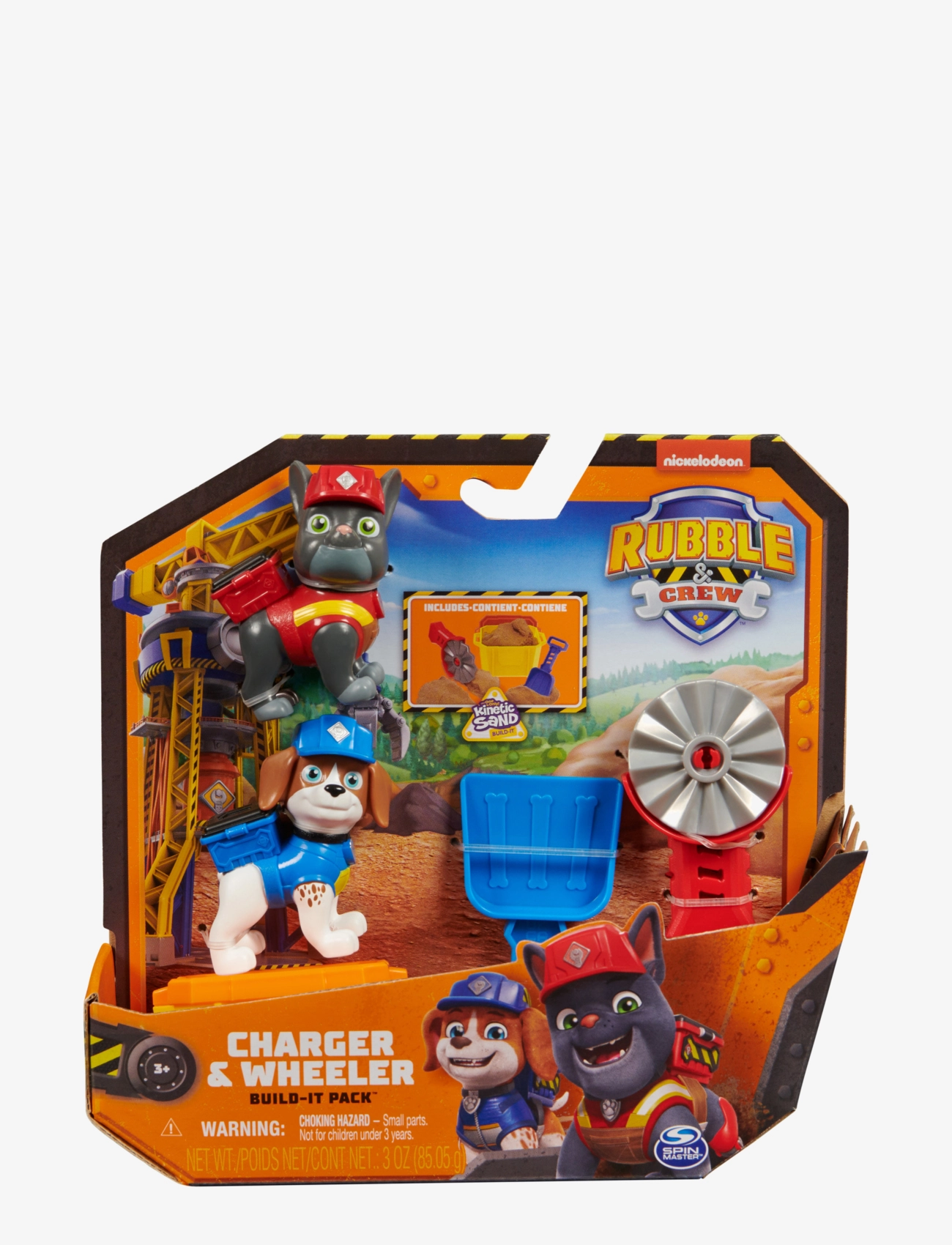 Paw Patrol Rubble & Crew Figure 2 Pack - Charger & Wheeler, One Size, Multi/patterned, Legesæt Og Actionfigurer > Legesæt, Børn