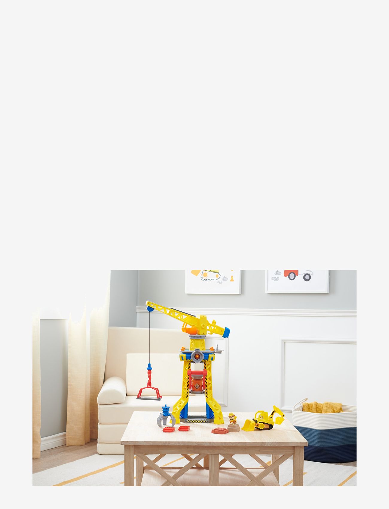 Paw Patrol - Rubble & Crew Bark Yard Crane Tower Playset - byggekøretøjer - multi - 3