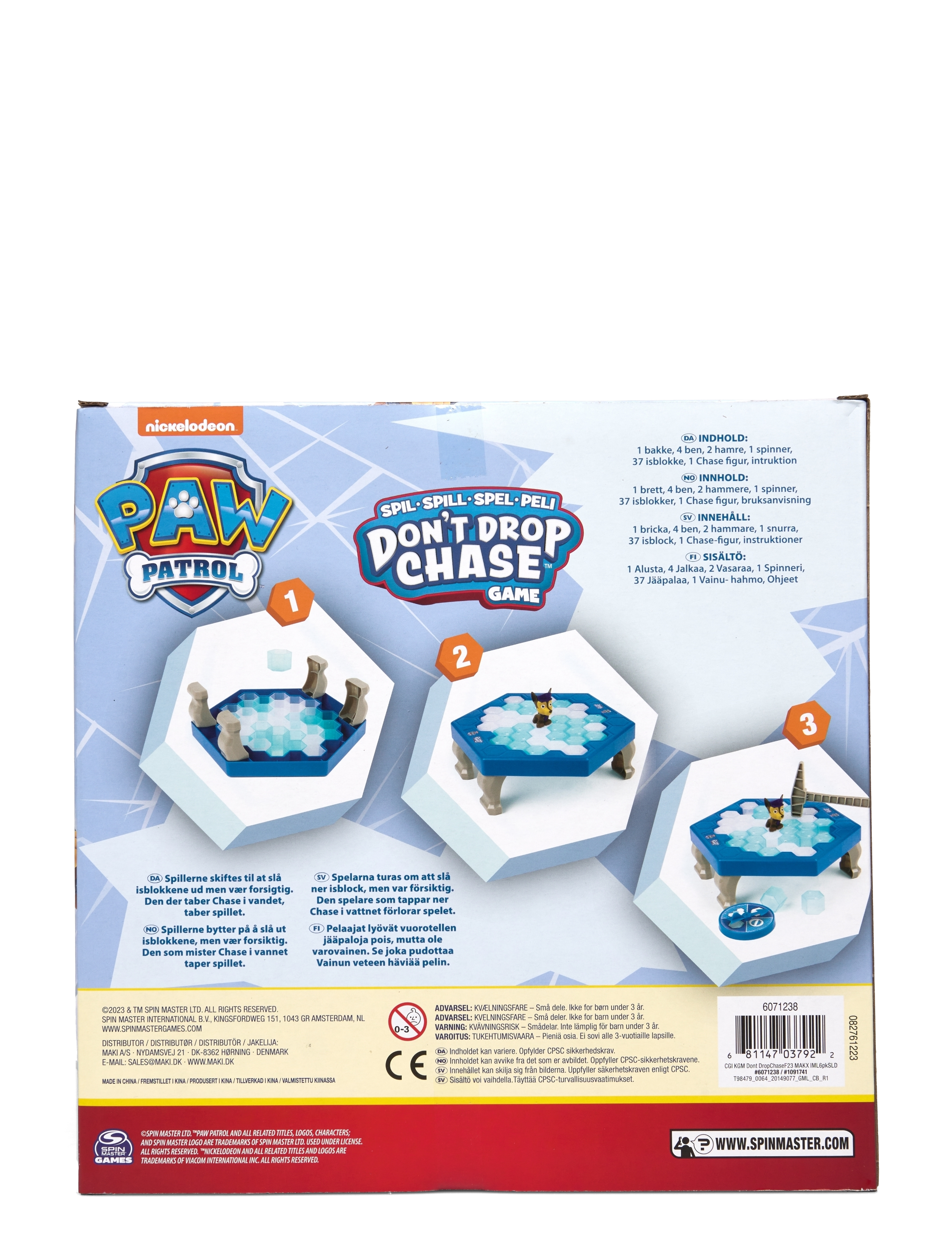 Paw Patrol - Paw Patrol Don't Drop Chase DK/NO/FI/SE - brætspil - multi - 1