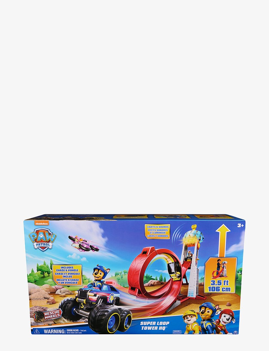 Paw Patrol - Paw Patrol Rescue Wheels Super Loop HQ Tower 106cm - racerbaner - multi - 0