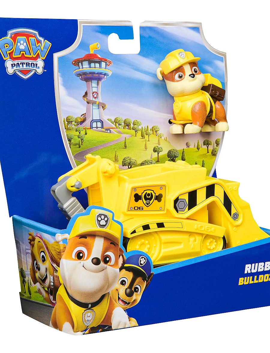 Paw Patrol - Paw Patrol Basic Vehicle 2.0 - Rubble - kvikmynda- og ævintýrapersónur - muti - 5