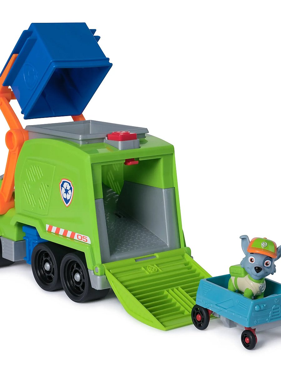 Paw Patrol - Paw Patrol Rocky Crush N' Roll Recycling Truck - kvikmynda- og ævintýrapersónur - muti - 4