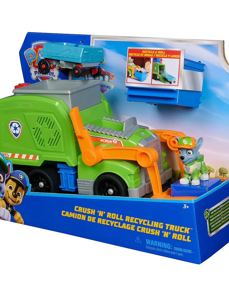 Paw Patrol - Paw Patrol Rocky Crush N' Roll Recycling Truck - kvikmynda- og ævintýrapersónur - muti - 5