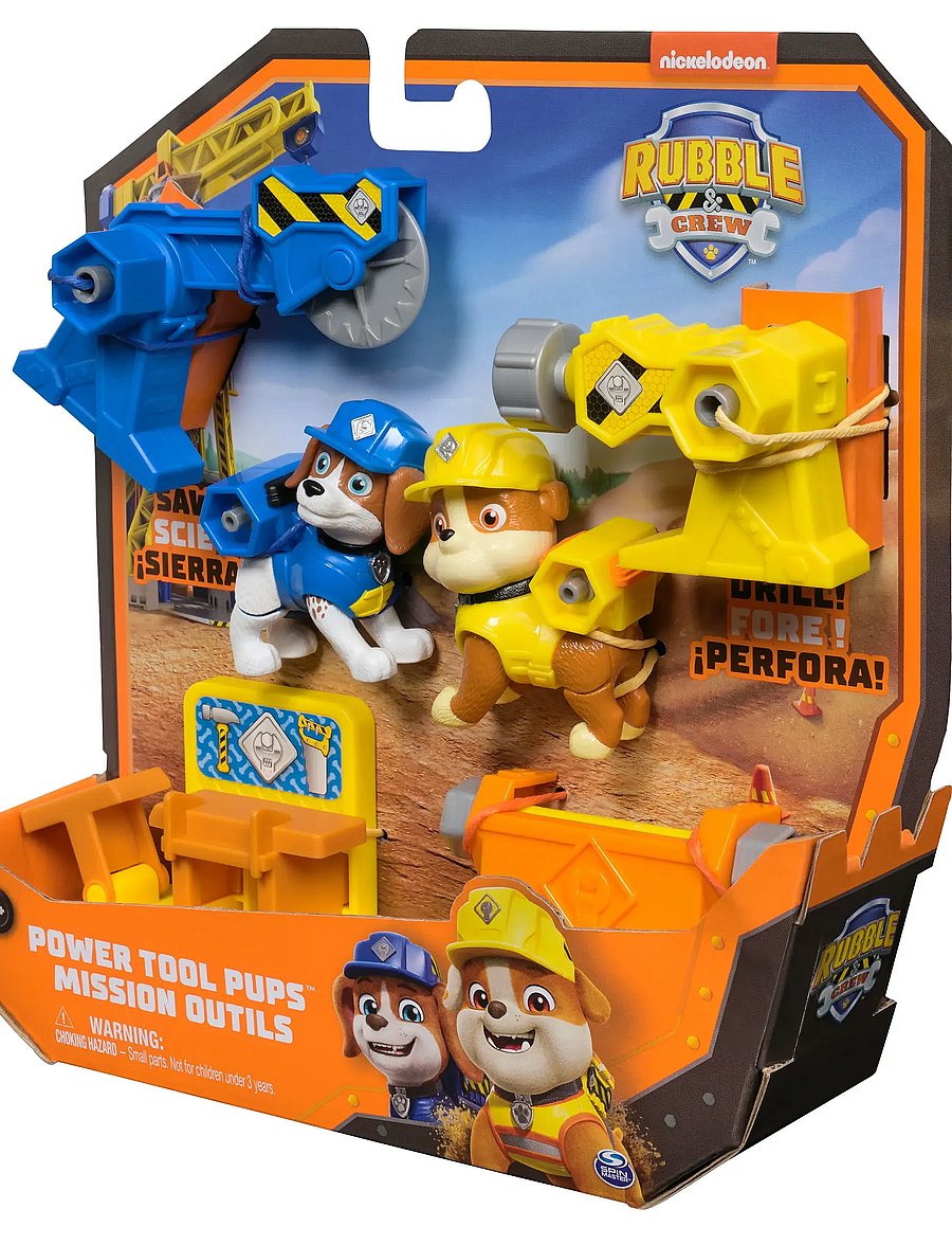 Paw Patrol - Rubble & Crew Power Tool Pups 2 Pack - leikfangasett - muti - 5