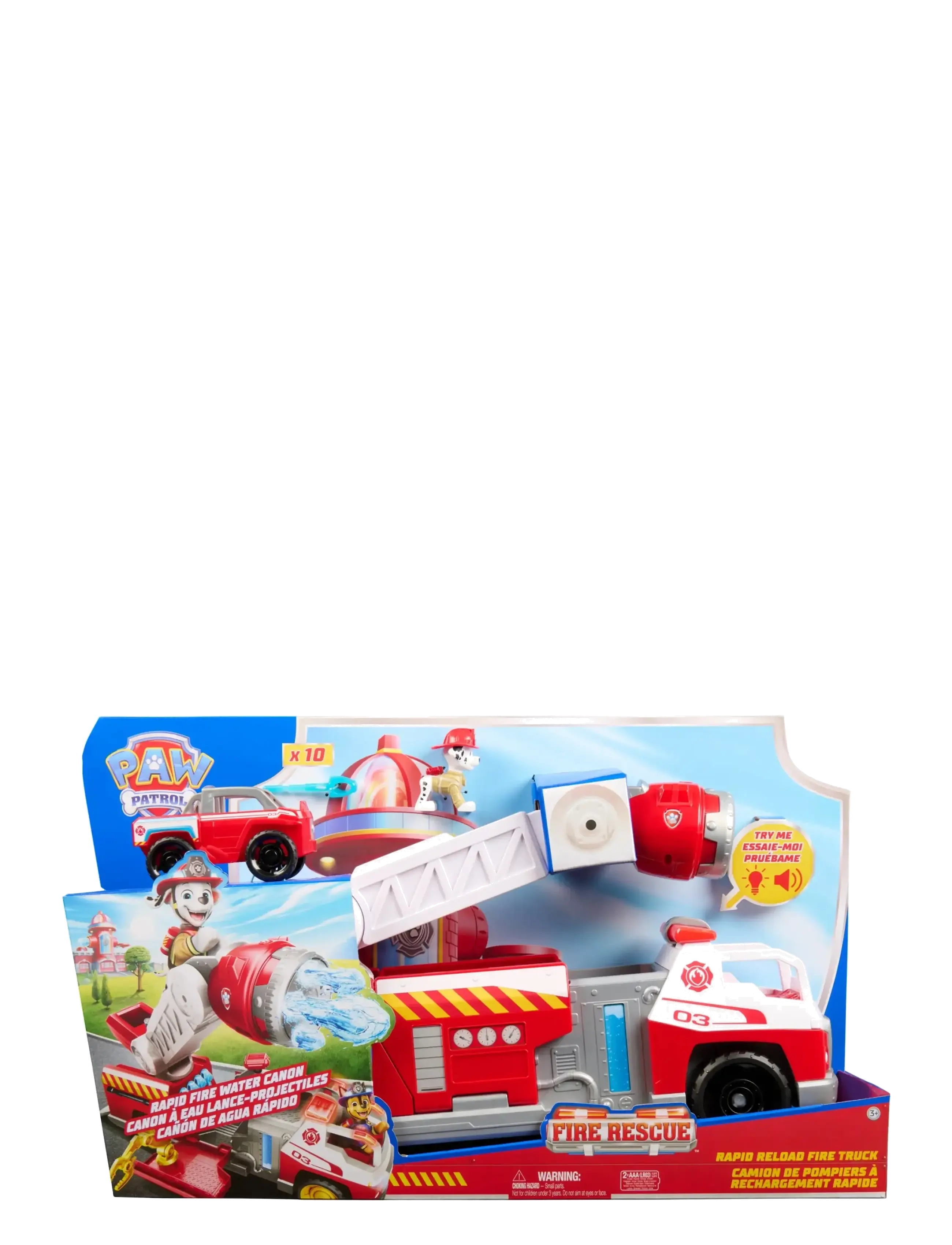 Paw Patrol Paw Patrol Fire Rescue Deluxe Firetruck, One Size, Red, Legetøjsbiler > Brandbiler, Børn
