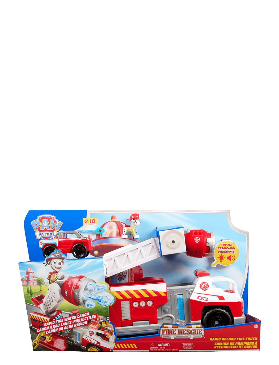 Paw Patrol - Paw Patrol Fire Rescue Deluxe Firetruck - brandbilar - muti - 0