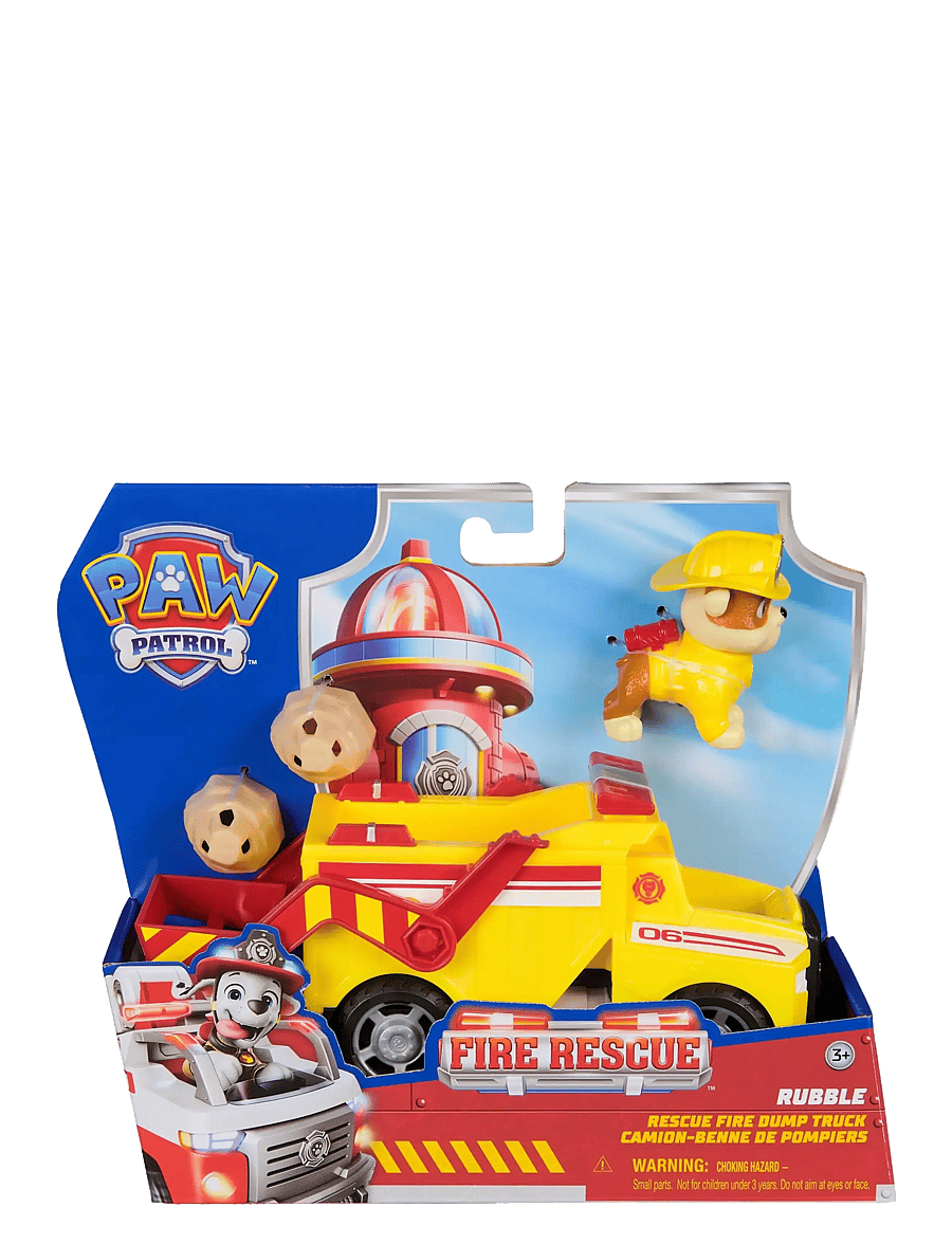 Paw Patrol - Paw Patrol Fire Rescue Vehicle - Rubble - kvikmynda- og ævintýrapersónur - muti - 0