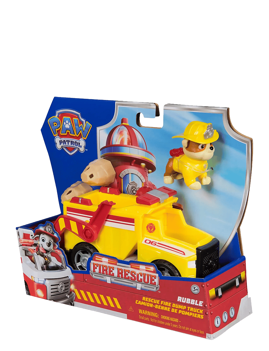 Paw Patrol - Paw Patrol Fire Rescue Vehicle - Rubble - kvikmynda- og ævintýrapersónur - muti - 1