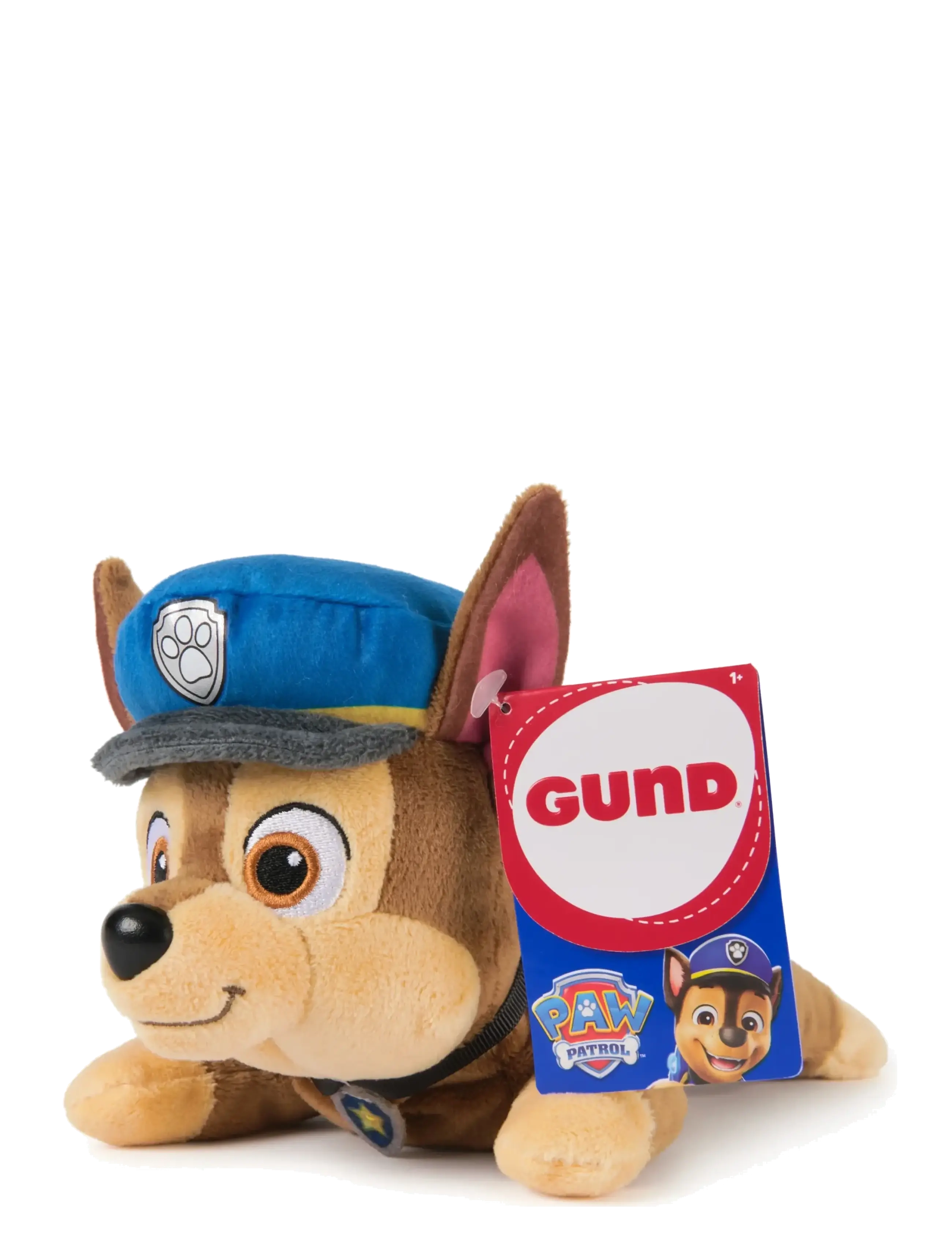 Paw Patrol Paw Patrol Gund Hat & Collar Plush 20 cm - Chase, One Size, Brown, Soft Legetøj > Stuffed Animals, Børn
